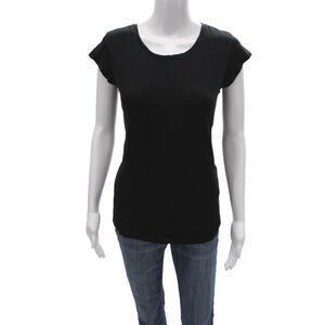 Soft Joie Womens Basic Scoop Neck Cotton Short Sleeve T-Shirt Size XS